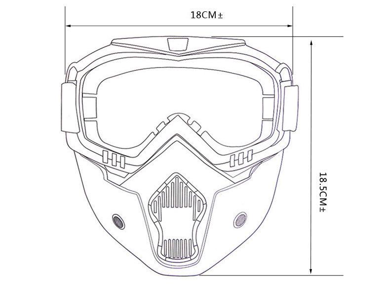 Мотоциклетные очки Harley с защитой от запотевания и маской для лица - Внедорожные, пылезащитные, противотоксичные, брызгозащищенные защитные очки