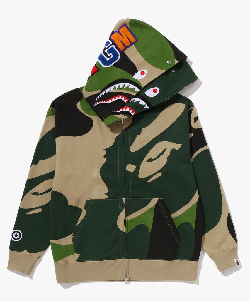 Худи на молнии Mega Abc Camo Double Shark Свободного кроя (M) зеленый