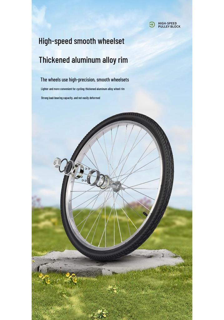 Retro Lightweight Commuter Bicycle - 22/24/26" Solid Tires for Adults