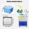 2L Ultrasonic Cleaner Stainless Steel Ultrasonic Cleaner Digital Heater Timer Jewelry Cleaning for Commercial Personal Home Use(2L)