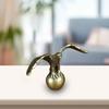 Copper Eagle Statue Antique Display Crafts Collectible Brass Animal Figurine Small Table Ornament