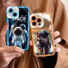 Космический чехол Астронавт Прозрачный чехол для телефона Для iPhone Apple 17 17E AIR 16E 16 15 14 12 13 11 Pro 8 7 Plus Max Силиконовый чехол Корпус