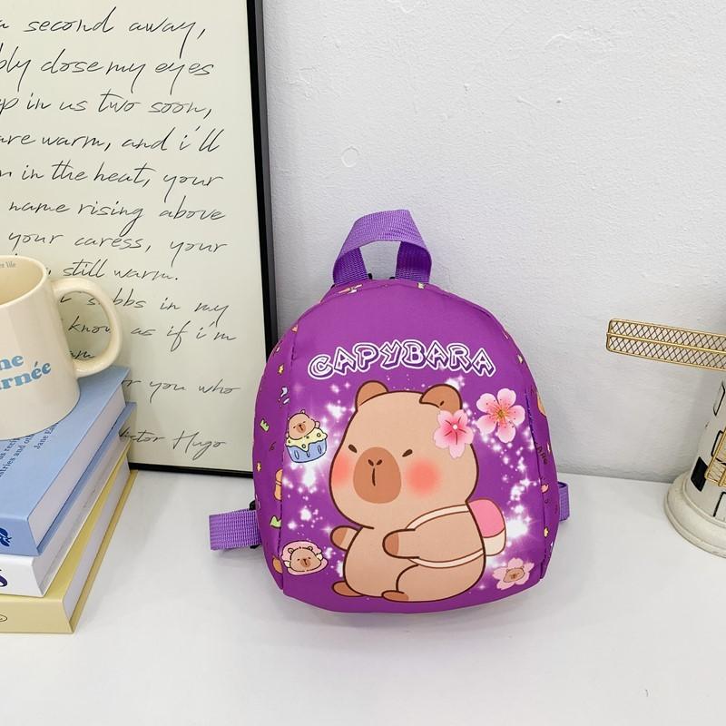 Рюкзак детский с рисунком капибары, школьный ранец с мультяшным принтом, дышащий, подарок