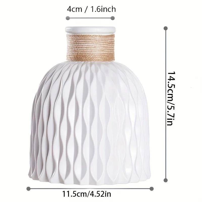 Nordic Modern Plastic Flower Vase Flower Pot Basket Arrangement 1 PC Home Living Room Payty Wedding Decoration Ornament
