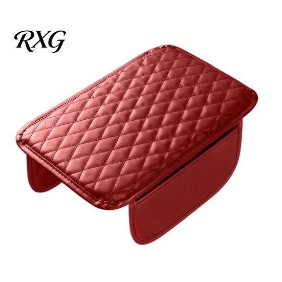 Easy Install Armrest Cushion Car Center Console Cover, Faux Leather Cover for Car, Anti Scratch Protector Universal Middle with Side Storage