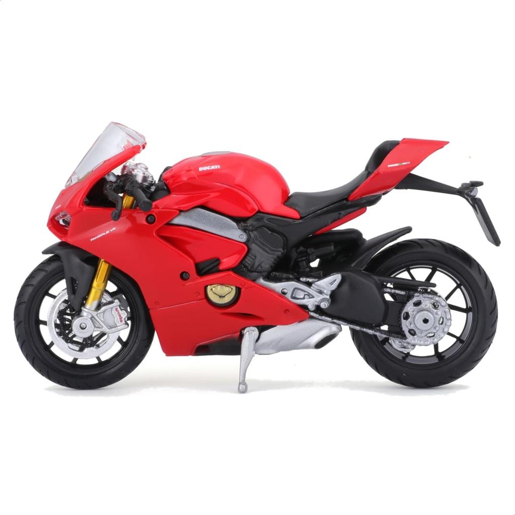 Bburago Scale Ducati Panigale V4 Red Motorcycle Diecast Model Car Finished Product 1/18 / 18-51080