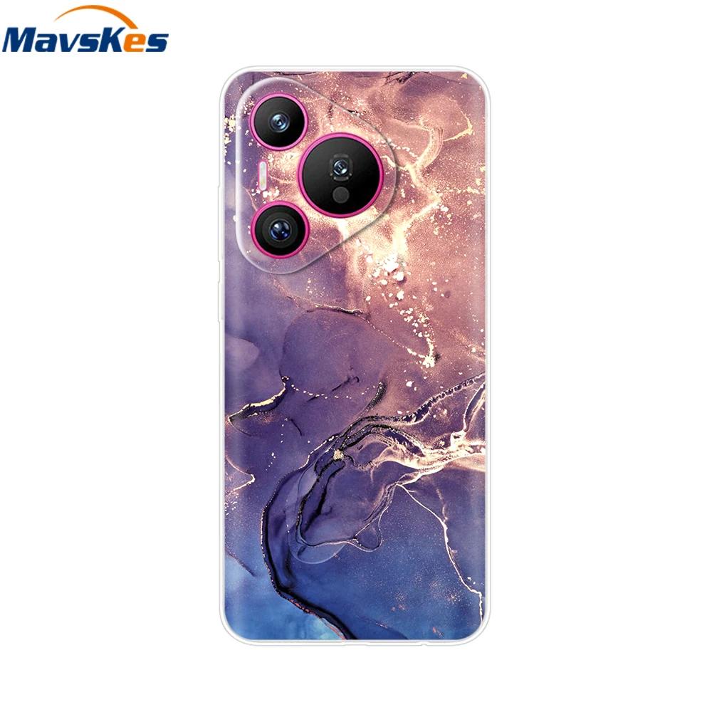 Для чехла Huawei Pura 70 Pro Pura 70 Прозрачная задняя крышка Бампер с красивой девушкой Мягкий ТПУ Funda Для Huawei Pura 70 Pro+ Pura70 Ultra Capa