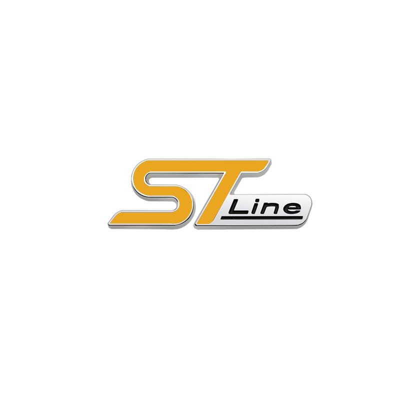 EUEX2 3D Metal ST LINE Front Grille Sticker Car Head Grill Emblem Badge Chrome Sticker for FORD FIESTA FOCUS MONDEO Auto Car Styling