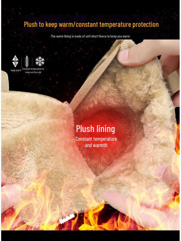 Мужские зимние бархатные высокие армейские ботинки – теплые зимние ботинки с шерстяной подкладкой для использования на открытом воздухе и в тактических целях