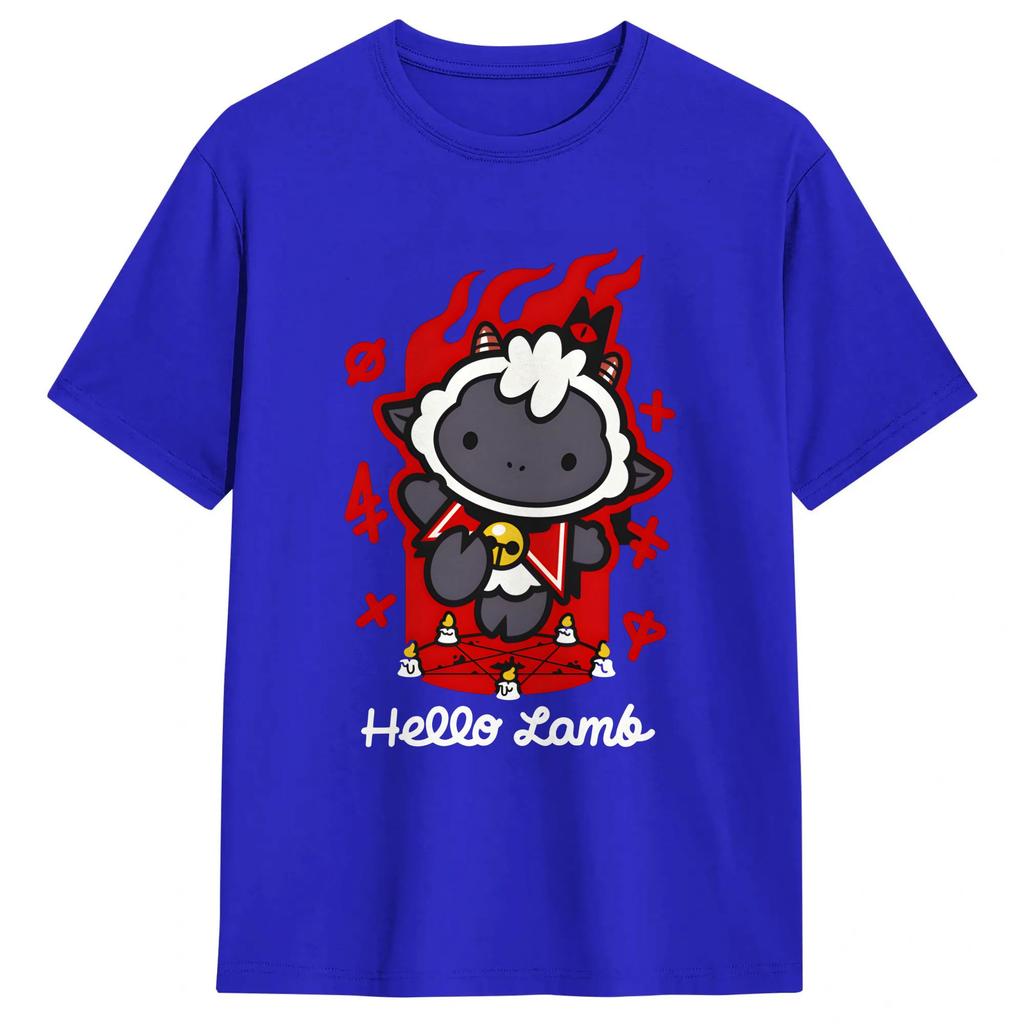 Unisexs TShirts Cult of The Lamb Funny 100 Cotton Tee Shirt Short Sleeve Game T Shirt O Neck Tops Gift Idea