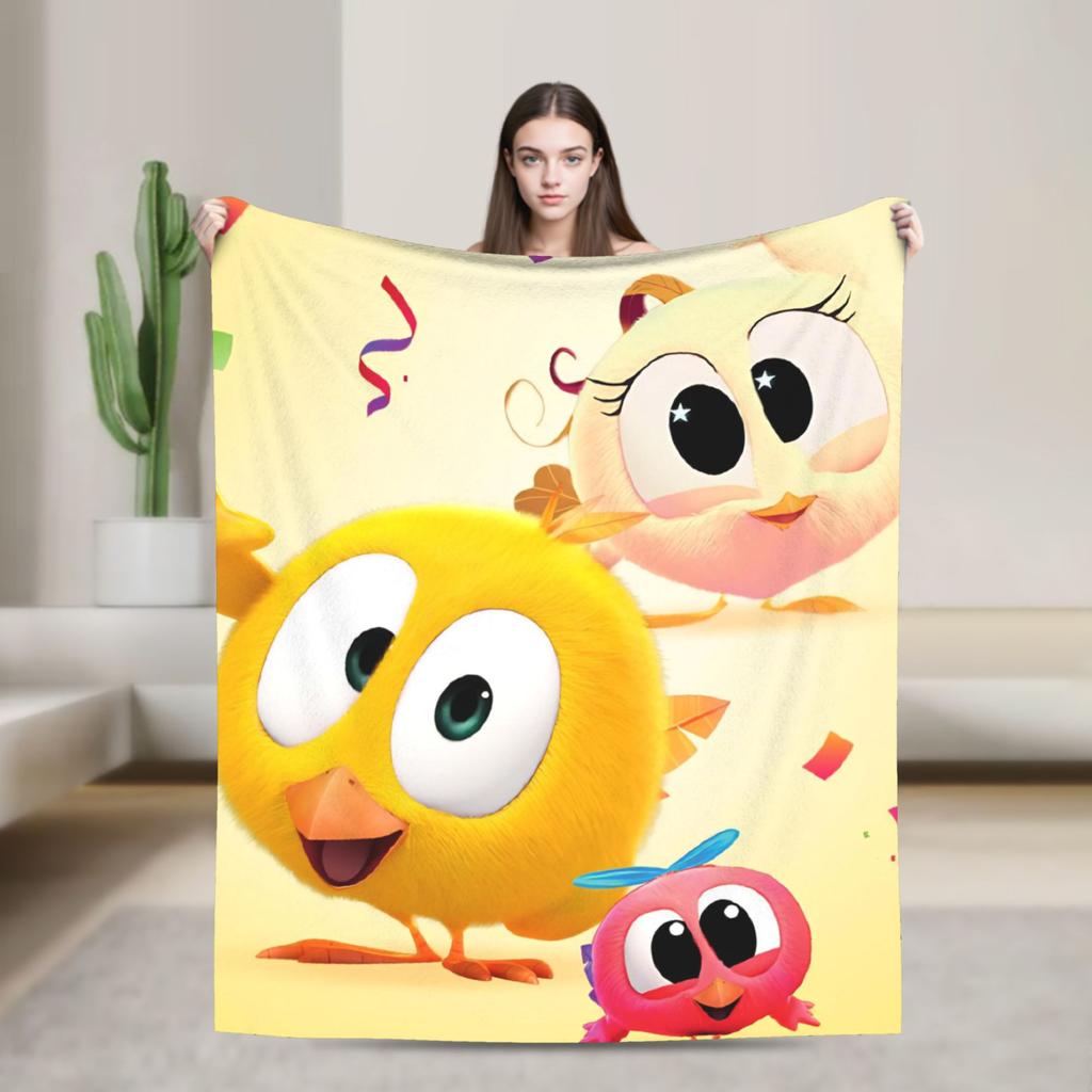 Where's Chicky Blanket Picnic Flannel Throw Blanket For Bedroom Warm Soft Design Quality Bedspread Gift