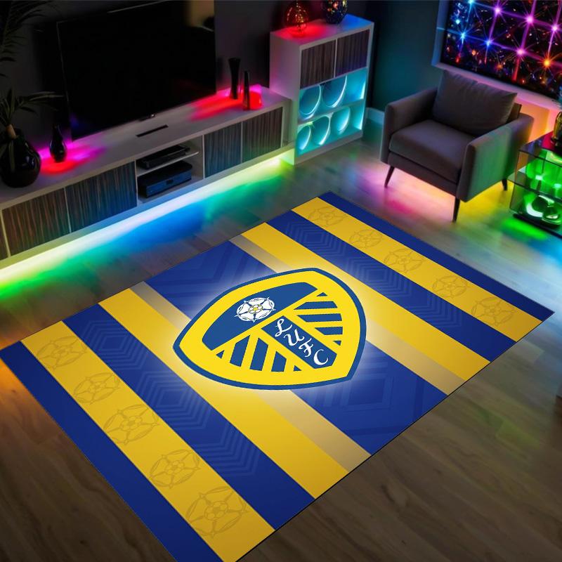 Leeds United Design Crystal Velvet Carpet Cozy Non?Slip Printed Rug For Bedroom Living Room Entrance