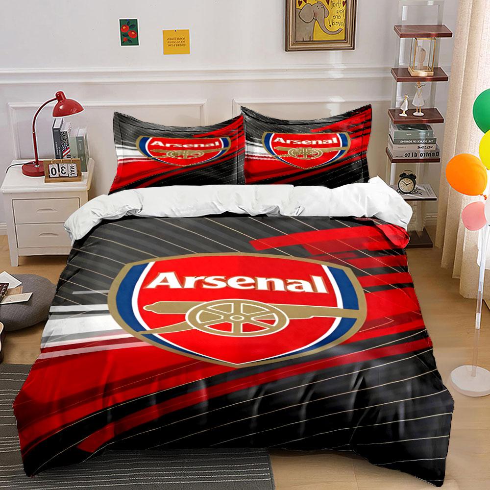 Red Arsenal logo design. Bedding sets Duvet cover sets Duvet covers Pillowcases(1 * Duvet Cover 2 * Pillowcases without duvet insert)