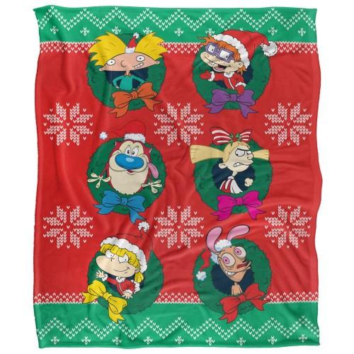 Nickelodeon 90´S Combo Silky Characters Supersoft Blanket