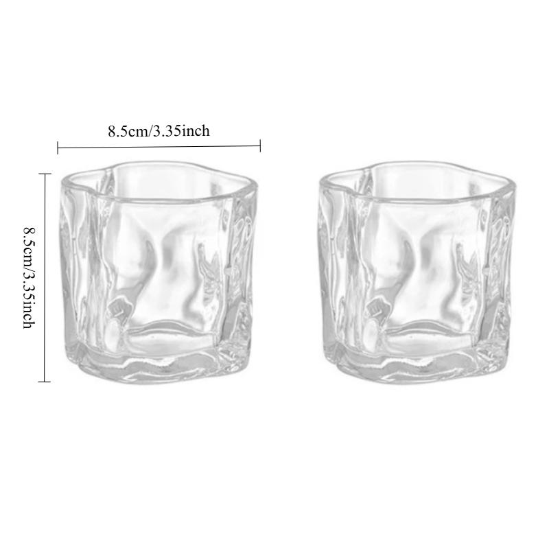 280ml/9.6oz Luxury Whiskey Glass High End Cocktail Glass Multi Colored Wine Glasses Party Bar Creative Irregular Twist Glass Cup