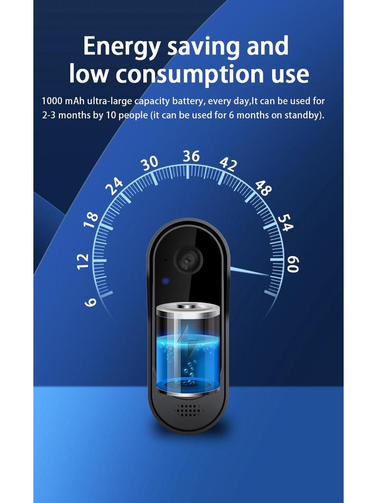 M9 Waterproof Smart Video Doorbell with Tuya WiFi Remote and HD Monitoring