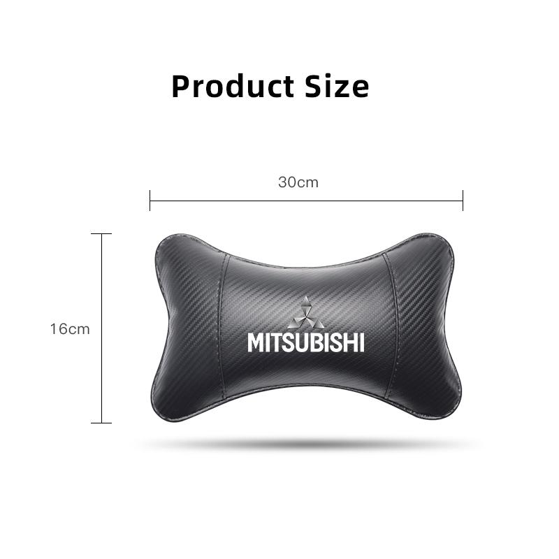 Car Logo Seat Headrest Neck Rest Protector Pillow Auto Interiors For Mitsubishi Eclipse Lancer Outlander Pajero ASX Colt I200 Ex