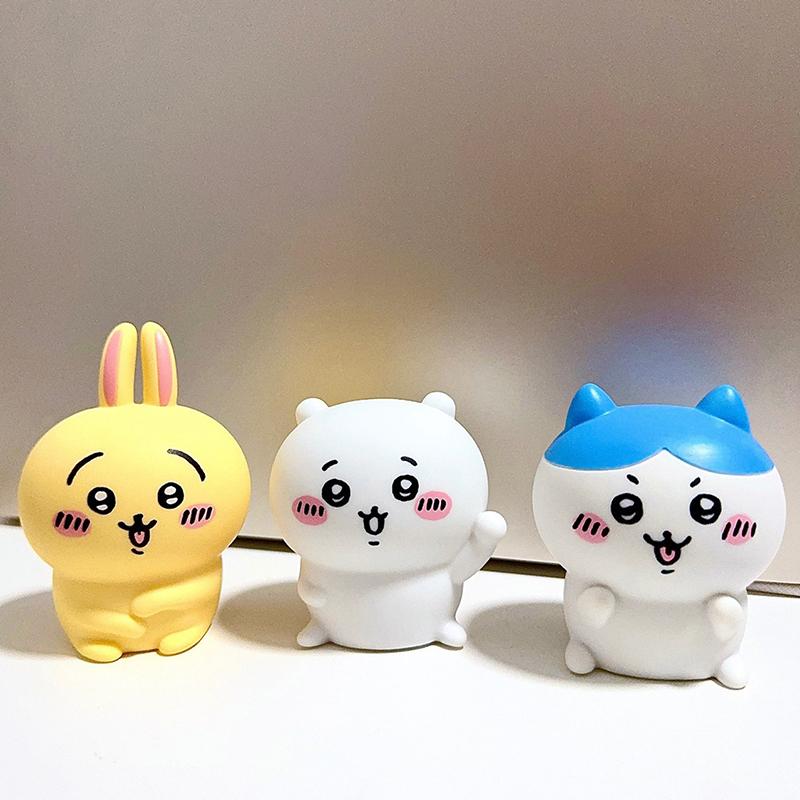 Аниме Чикава Каваии Украшение для спальни и рабочего стола Хачиварэ Усаги Мультяшная виниловая кукла Ночник Светящаяся игрушка Сюрприз Подарки для девочек