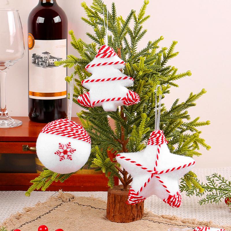 3pcs Christmas Ball Xmas Tree Hanging Ornaments Foam Ball Pendant Christmas Decorations Party Navidad New Year Home Decor