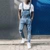Mens  Pocket Jeans Overall Jumpsuit  Streetwear  Overall Suspender Pants