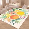 Watercolor Citrus Fruit Slice Area Rug Colorful Lemon Orange Lime Grapefruit Print Floor Mat Cute Fruit Carpet for Home Decor