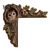 Woodland Door Frame Decor Chipmunk Tree Topper, Squirrel Owl Wooden Sign, Funny Whimsical Unique Housewarming Gifts for Her Animals Corner Ornament,