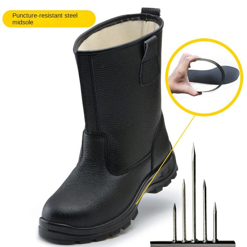 Anti-smashing and Anti-piercing Labor Insurance Shoes Waterproof, Oil-resistant, Acid and Alkali-resistant Work Men's Shoes High Boots