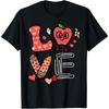 Love Valentines Day Apple Retro School Pre-K Teacher Men T-Shirt