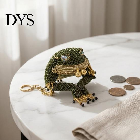 Художественная лягушка, бисерный аксессуар, кошелек-лягушка, набор для DIY, декоративный брелок-подвеска для сумки, милый брелок-мешочек, ручная работа, застежка-поцелуй для женщин и девочек