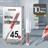 Extra-Long Tip White Oil-Based Marker: Durable, Non-Fading, Deep-Hole Pen for Construction.