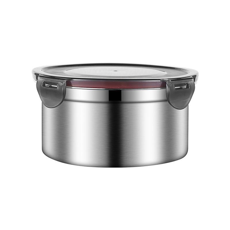 Контейнер для хранения продуктов из нержавеющей стали 304 - Пищевой, Безопасен для холодильника, Герметичный контейнер для фруктов и супов