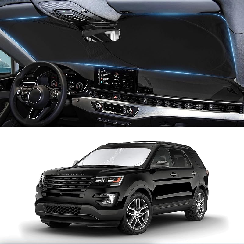 Sunshade For Ram Sun Shade Fit 2010-2025 2026 Dodge RAM 2500 3500 Truck Accessories Windshield Cover For Ram 2500/3500/4500/5500 Sun Visor Fits 2Dr