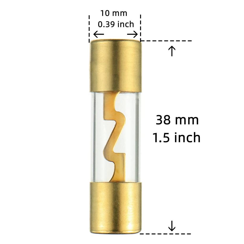 BOJACK 4-8 Gauge AWG in-line 20A AGU Fuse Holder with 20 Amp AGU Fuses for Car Audio, Alarm, Amplifier, Compressors, Waterproof Inline Fuse Holders