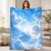 Dreamy Cloudscape Coral Fleece Blanket