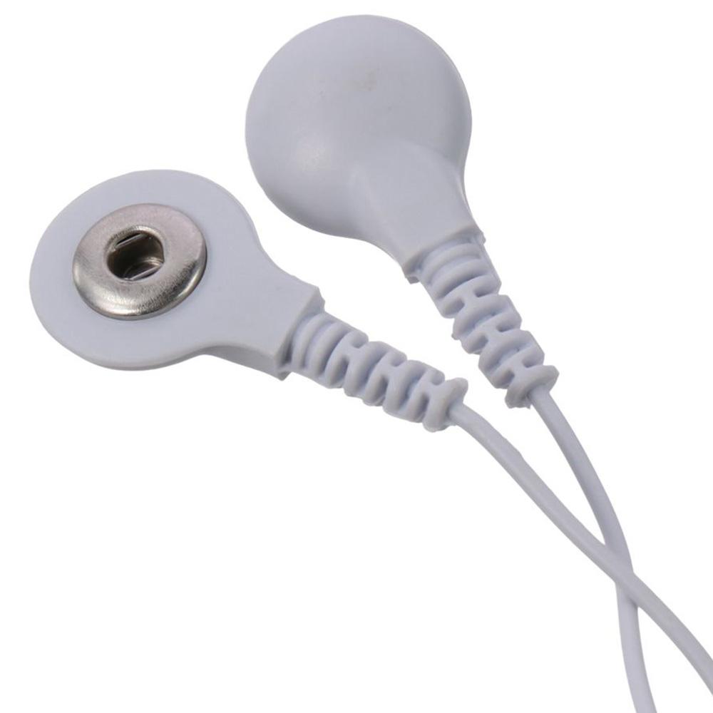 4 in 1 Electrode Wires White 4 Lead Snap Electrode Cable Cable Lead Wires Electric Massager