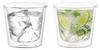 Set of 2 Double Walled Whiskey Glass Cast 250ml Tumbler - (8.8oz)