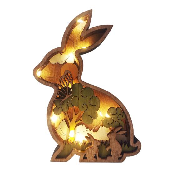 Украшение в виде пасхального кролика, уникальная форма, декоративное, нежное, полезное, пасхальное украшение, деревянный кролик, цыпленок, подарок, праздничные принадлежности