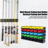 Wall Mount Fishing Rod Holder Adjustable Heavy Duty Vertical 3 To 19MM Fishing