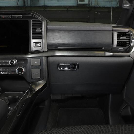 For - Ford F150 F-150 ABS Chrome Co-pilot Storage Box Handle Cover Trim