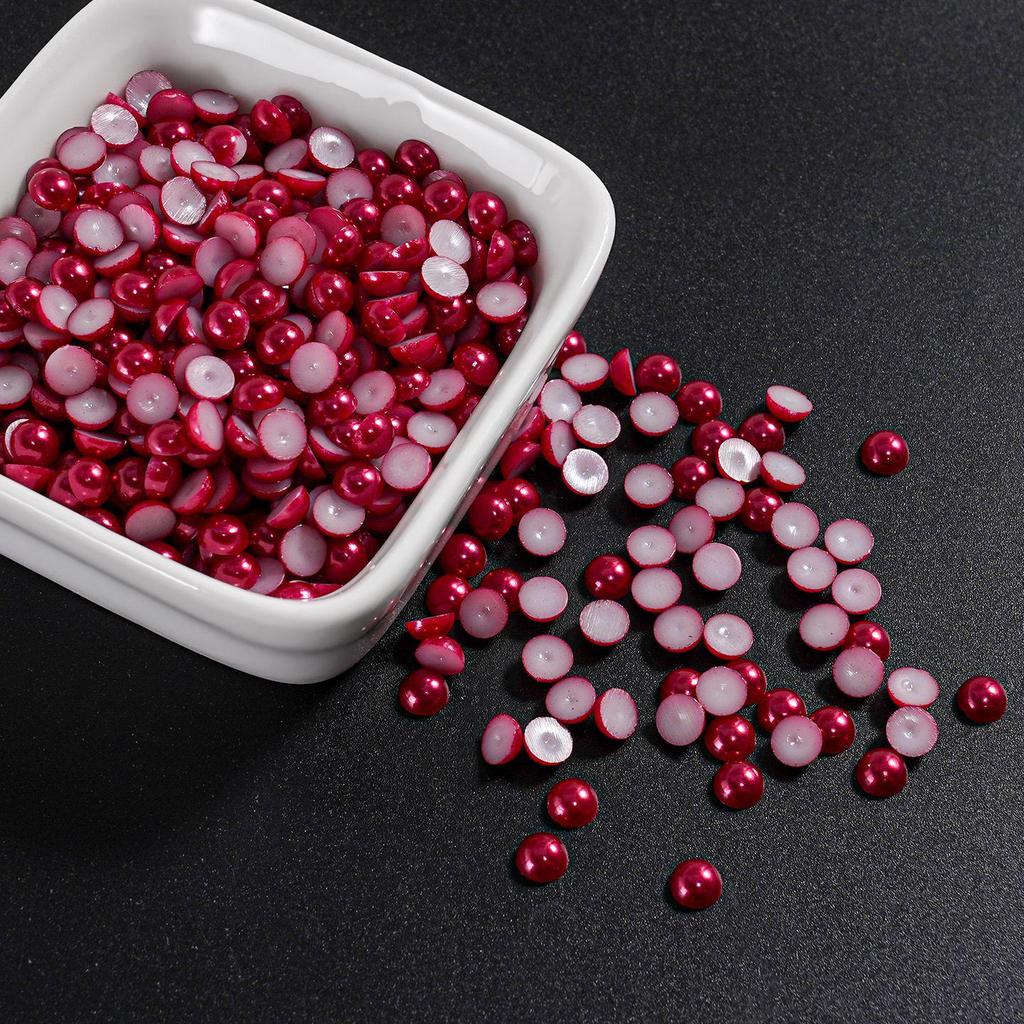 Жемчужные полукруглые бусины из АБС-пластика для изготовления бижутерии, аксессуаров для волос, патчей на телефон, сережек, дизайна ногтей, поделок своими руками