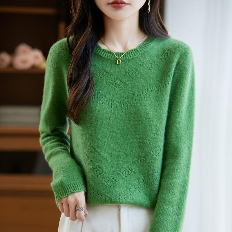 Женский кашемировый свитер Qinghe кашемир 30% кашемир 70% шерсть осенне-зимний пуловер теплый и модный