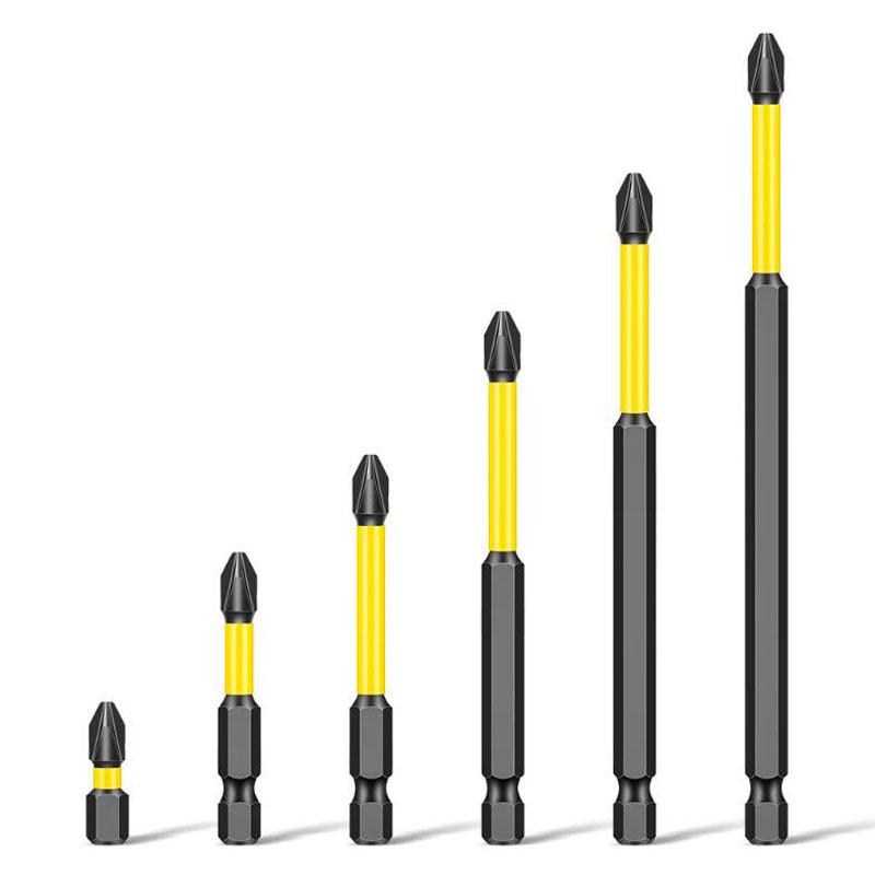 S2 Крестовая магнитная головка бита электрическая дрель электрическая отвертка головка бита высокая твердость нескользящая крестовая головка бита инструменты