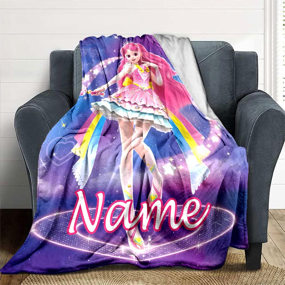 Customizable Magic Sweethear4 Throw Blanket – Personalized Name, All-Season Cozy Snug Blanket, Machine Washable, Personalized Blanket