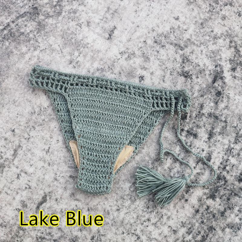 Handmade Crochet Bikini Shorts with Lining