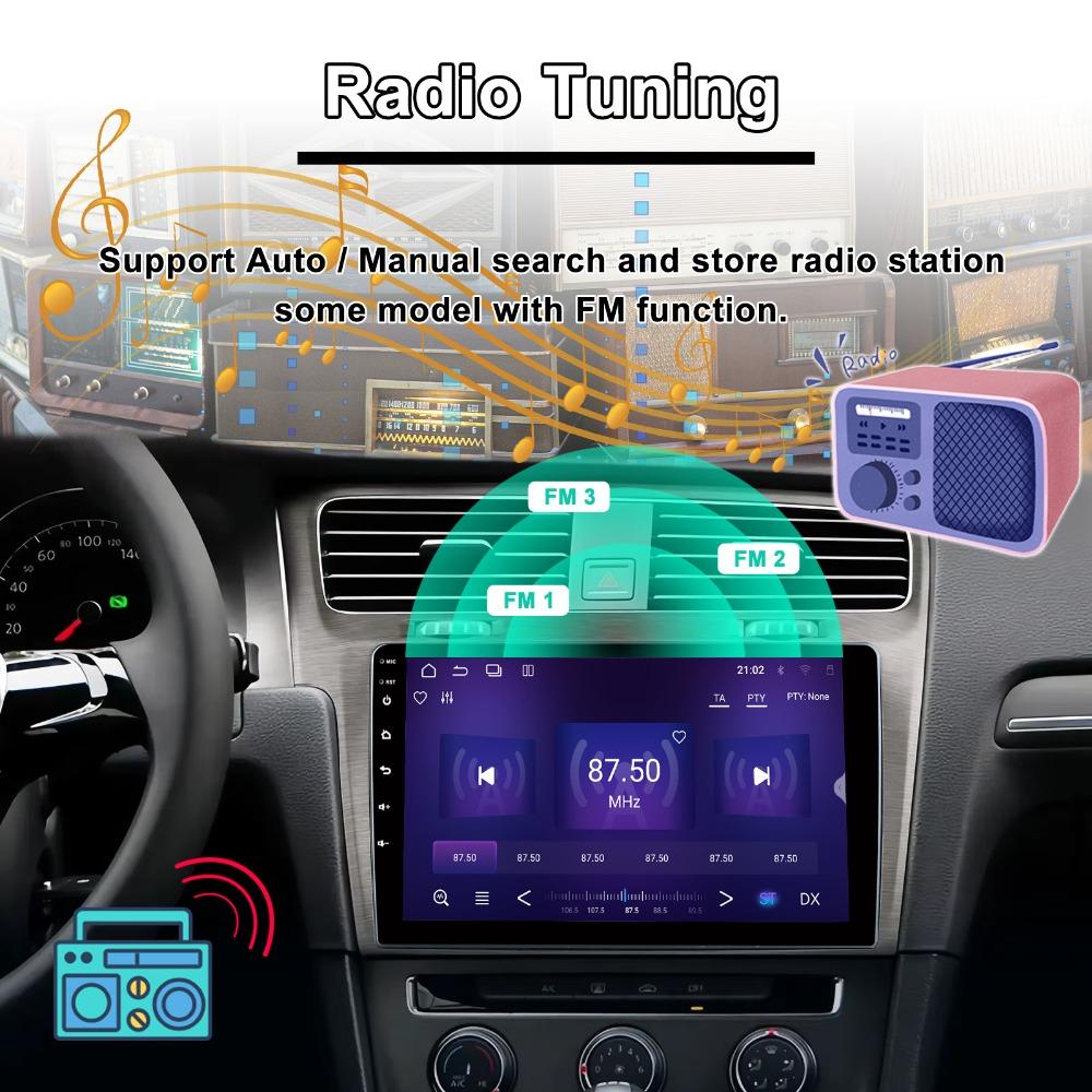 Android 14 Автомобильный Радио Мультимедийный Плеер Авторадио Carplay true 1 Din Универсальное Головное Устройство Авто Аудио Стерео Автомобильный GPS Навигатор WIFI DSP