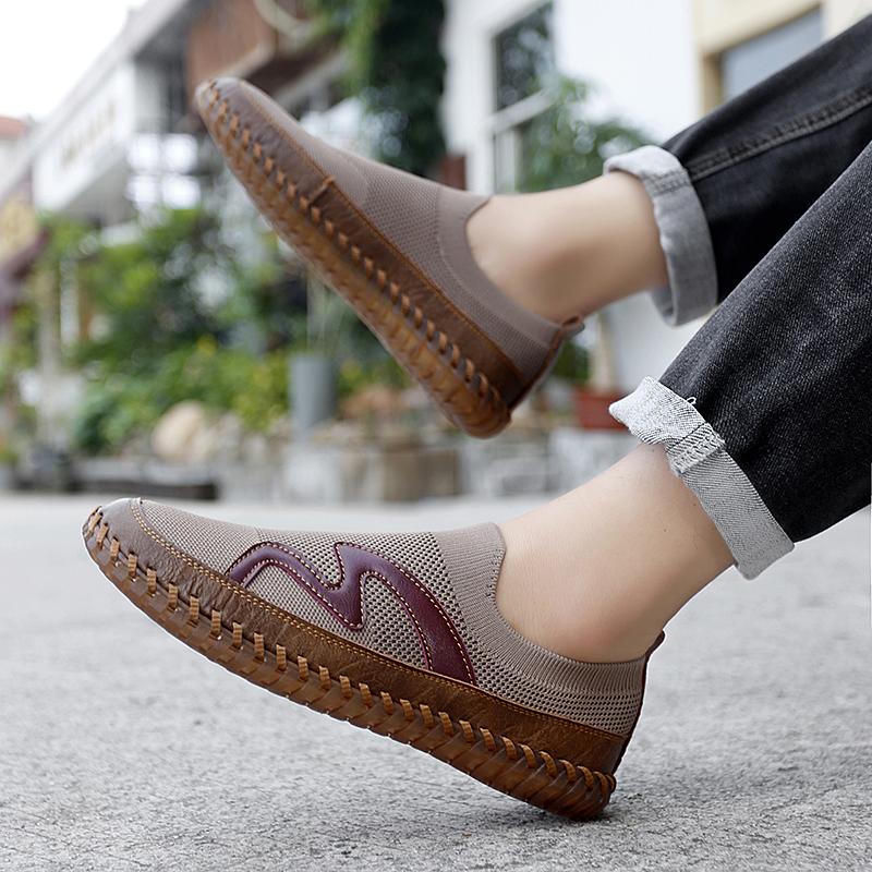 Fashion Breathable Men Slip-On Loafers 2025 Men's Breathable Mesh Sneakers Lightweight Walking Shoes Fashion Casual Sports Shoes for Men