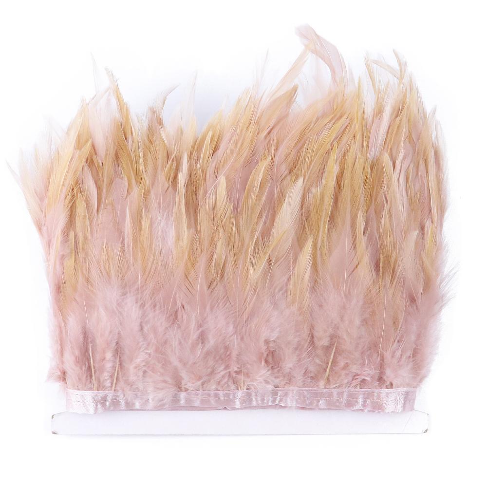 Feather4-6inch High Quality Chicken Feathers Trim Fringe 1meter Mint Green Rooster Feather Ribbon Wedding Dress Creative Crafts Plumes