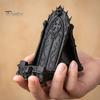 Подставка для мобильного телефона на стол, 3D-печатная подставка в виде готического окна, Винтажный органайзер с рельефом черепа и лозы, Подставка в нишевом темном стиле, Подарок, Держатель для телефонов в стиле Academia,