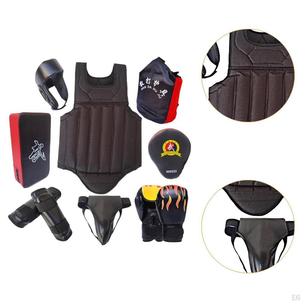 8 шт. Защитное снаряжение для тхэквондо, защитная накладка для тела, нагрудник, полная цель
