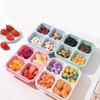 Bento Snack Box, 4 Compartment Food Storage Container Straw Meal Prep Lunch Box Plastic Food Storage Containers, Microwave And Dishwasher Safe
